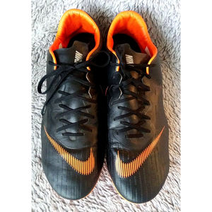 Nike Mercurial Vapor XIII 12 Pro Soccer Cleats Black Orange AH7382-081 Men Sz 11